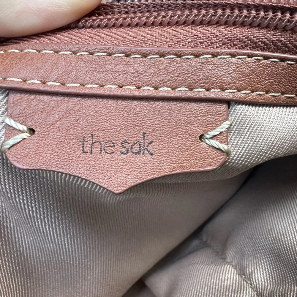 THE SAK Black Indio Shoulder Bag W/ Pebbled Vintage Style Leather Western Hobo - Picture 4 of 11